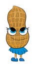 Happy peanut cartoon character Royalty Free Stock Photo