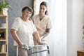 Pensioner and nurse Royalty Free Stock Photo
