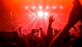 Happy People Dance in Nightclub Party Concert Royalty Free Stock Photo