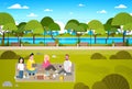 Happy People Having Picnic In Park Group Of Young Men And Women Sitting On Grass Relaxing Royalty Free Stock Photo