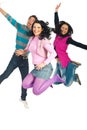 Happy people jumping Royalty Free Stock Photo