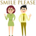 Please smile to be happy