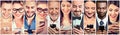 Happy people using mobile smart phone Royalty Free Stock Photo