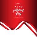 Happy Peru National Day Vector Illustration Royalty Free Stock Photo