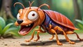 Happy pet flea funny laughing critter