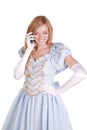 Happy phone Cinderella Royalty Free Stock Photo