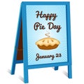 Pie Day Sign, January 23, folding sidewalk easel