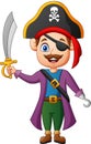 Happy pirate cartoon