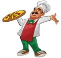 Happy pizzaiolo Royalty Free Stock Photo