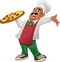 Happy pizzaiolo Royalty Free Stock Photo