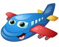 Happy plane cartoon