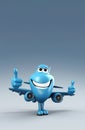 Happy Plane Mascot showing thumbs up.