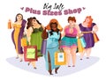 Plump Women Big Sale Illustration