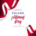 Happy Poland National Day Vector Design Illustration