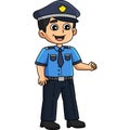 Happy Policeman Cartoon Colored Clipart