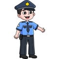 Happy Policeman Cartoon Colored Clipart