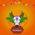 Happy Pongal festival of Tamil Nadu India background Royalty Free Stock Photo