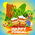 Happy Pongal greeting background