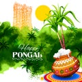 Happy Pongal greeting background