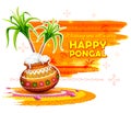 Happy Pongal greeting background