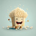 Happy Popcorn Character