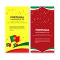 Happy Portugal Independence Day Celebration Poster Template Design Illustration