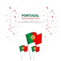 Happy Portugal Independence Day Celebration Poster Template Design Illustration