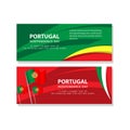 Happy Portugal Independence Day Celebration Poster Template Design Illustration