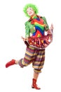 Happy posing female clown