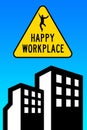 Happy positive constructive workplace Royalty Free Stock Photo