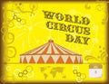 Happy poster by World Circus Day Royalty Free Stock Photo