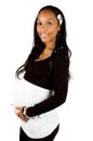 Happy pregnant afro-american woman Royalty Free Stock Photo