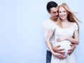 Happy pregnant couple Royalty Free Stock Photo