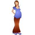 Happy Pregnant Woman Smiling Royalty Free Stock Photo