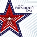Happy President day text banner american flag star on a light background Patriotic american theme USA flag pattern star stripes Royalty Free Stock Photo