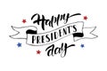 Happy President`s Day celebration text