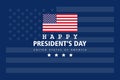 Happy President\'s Day dark blue background with the US flag. Royalty Free Stock Photo