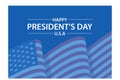 Happy President\'s Day dark blue background with the US flag, Royalty Free Stock Photo