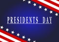Happy President`s day design blue background or baber