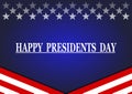 Happy President`s day design blue background or baber