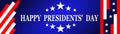 Happy President`s day design blue background or baber