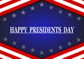 Happy President`s day design blue background or baber