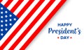 Happy President`s Day Handwritten Text With USA National Flag