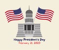 Happy presidents Day Background, vector and illustration Royalty Free Stock Photo