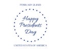 Happy presidents Day Background, vector and illustration Royalty Free Stock Photo