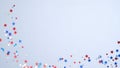 Happy Presidents Day banner mockup with confetti stars. USA Independence Day, American Labor day, Memorial Day, US election Royalty Free Stock Photo