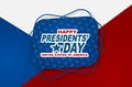 Happy Presidents day banner. Simple design sign.