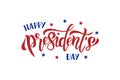 Happy Presidents Day celebration text Royalty Free Stock Photo