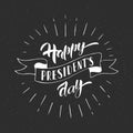 Happy Presidents Day celebration text Royalty Free Stock Photo