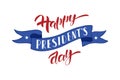 Happy Presidents Day celebration text Royalty Free Stock Photo